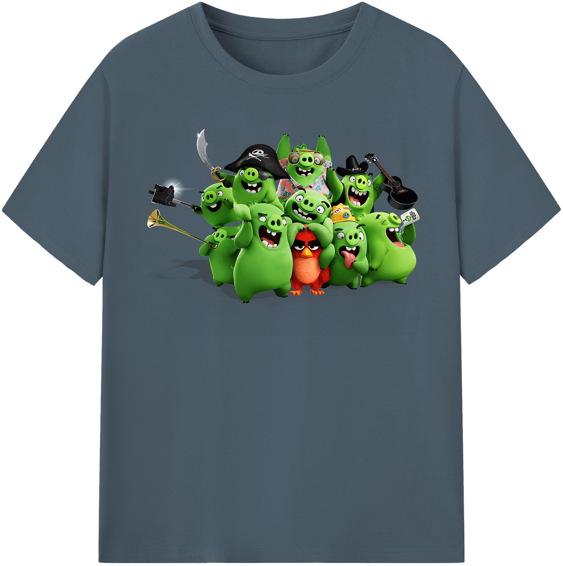 （画像用） Angry Birds アングリーバード 綿100％半袖Tシャツ（フロントプリント）